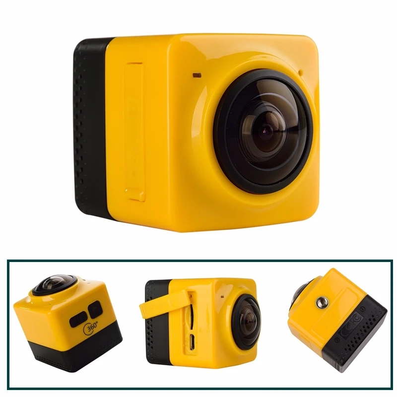 Cube 360 Sports Video Camera WIFI H.264 1280*1042 360 Degree Panorama Camera Tachograph