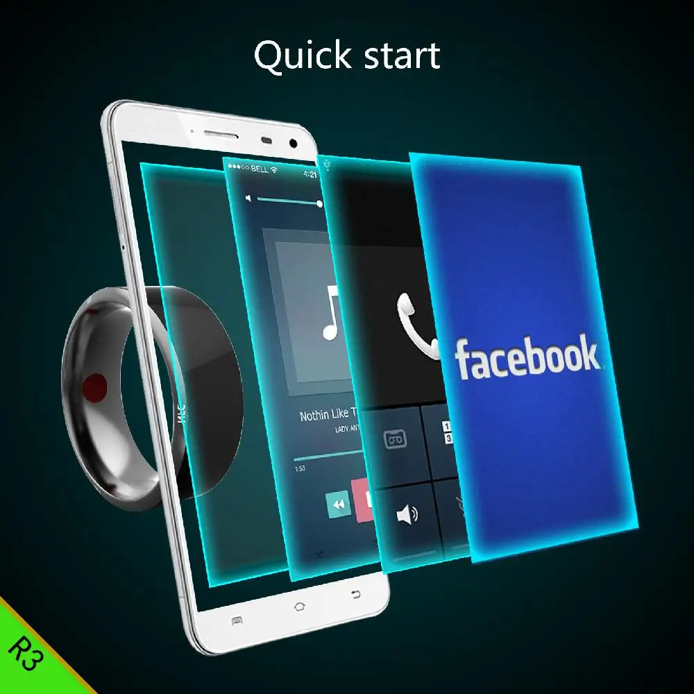 Wholesale Jakcom R3 Smart Ring Consumer Electronics Other Mobile Phone Accessories Unlock Box For All Phones Telefon Earphone