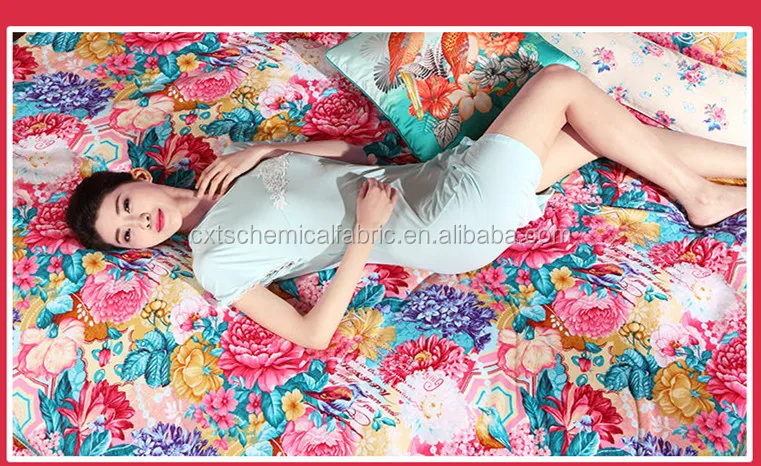 
100 polyester twill fabric pp woven fabric roll peach twill bedsheet design colors 