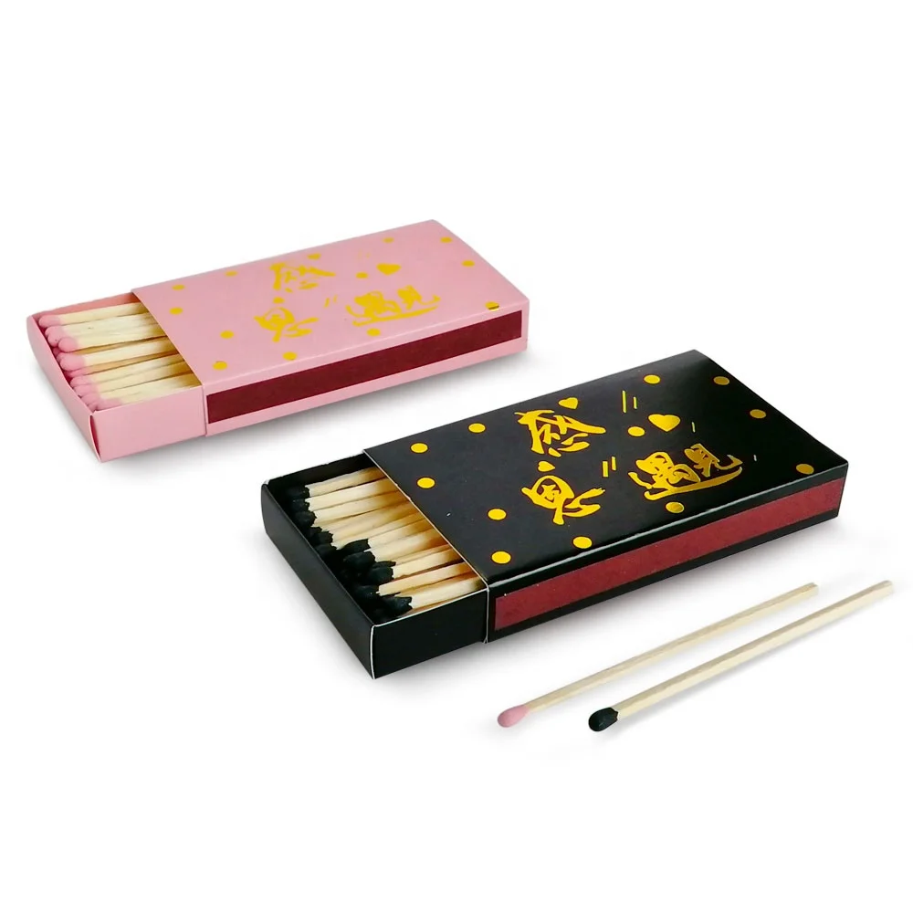 China professional design drawer box matches safety candle matches with colored matchsticks