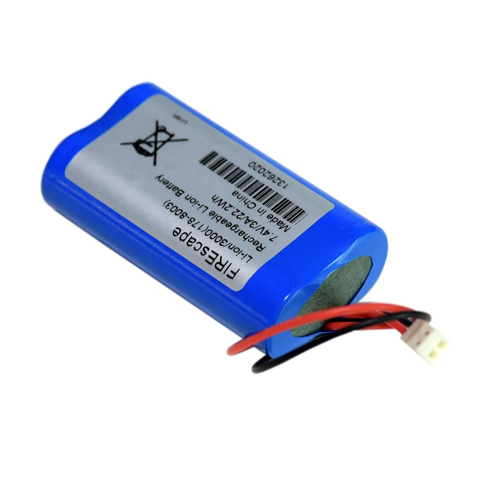Lithium li-ion battery pack 2S1P 7.4v 3000mah for street light