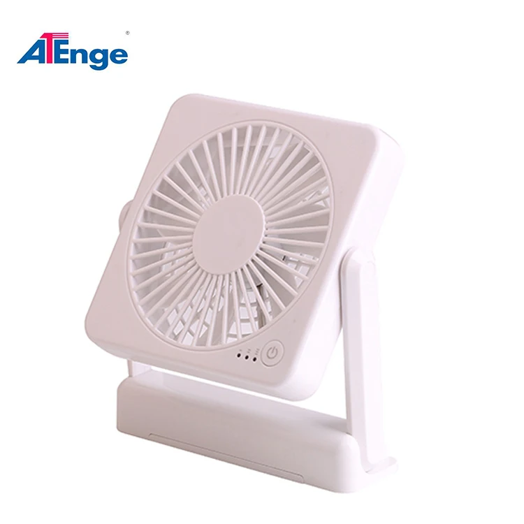 Three Speed Black Portable Mini Electric USB+AA Battery Operated Rechargeable Desk Fan for Office