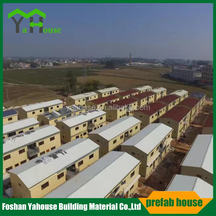 Good Insulation 2 Storey low cost light steel Prefabricated House for poor people