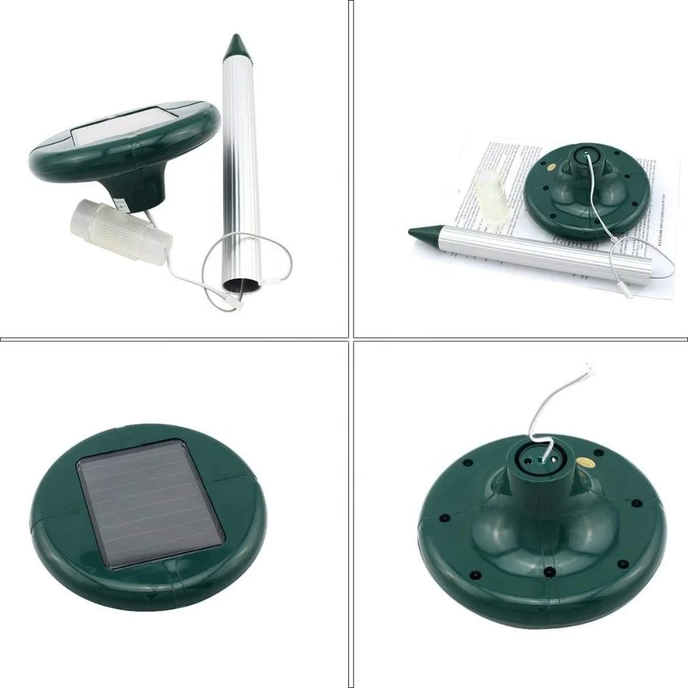 Solar Powered Mole Repellent automatic snake Repeller Pest Deterrent Repelling Mole Rodent Vole Shrew Gopher Snake outdoor