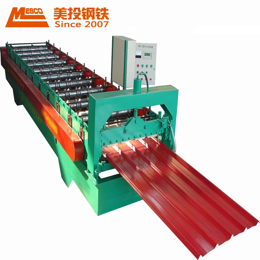Corrugated metal iron prepainted GI roofing sheet roll forming making machine galvanized profile cutting machine