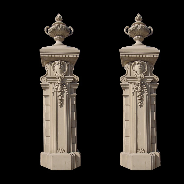 Marble carving granite stone gate pillar