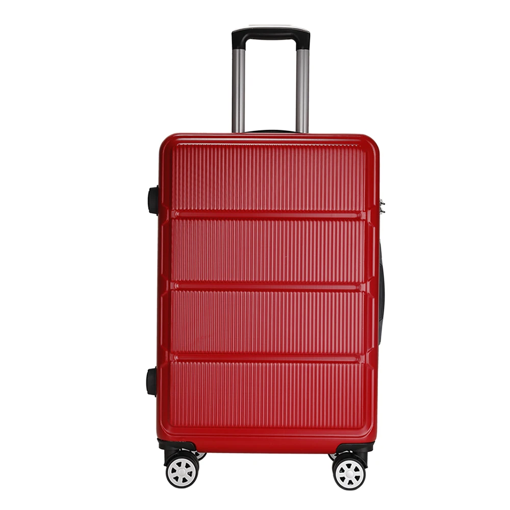 High quality ABS PC hard shell spinner 4 wheels trolley bags custom travel trolly suitcase
