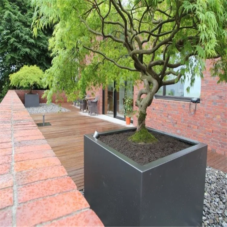 Steel Trough Planter Vertical Wall Garden Planter Metal Planter