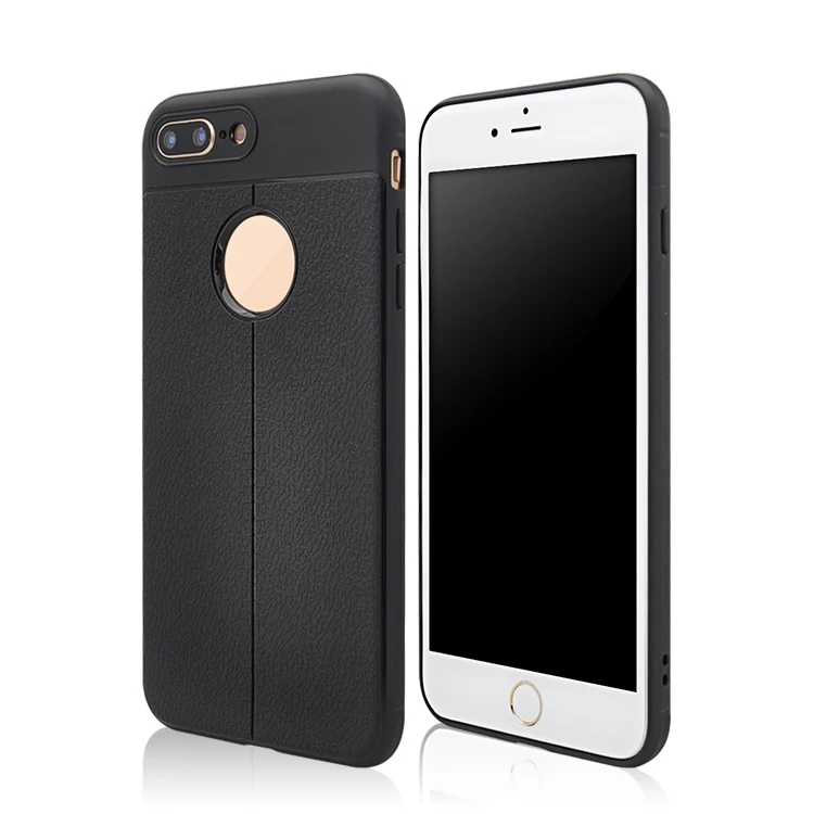 Черный мобильный случае ТПУ чехол для телефона iPhone 6 7 8 плюс