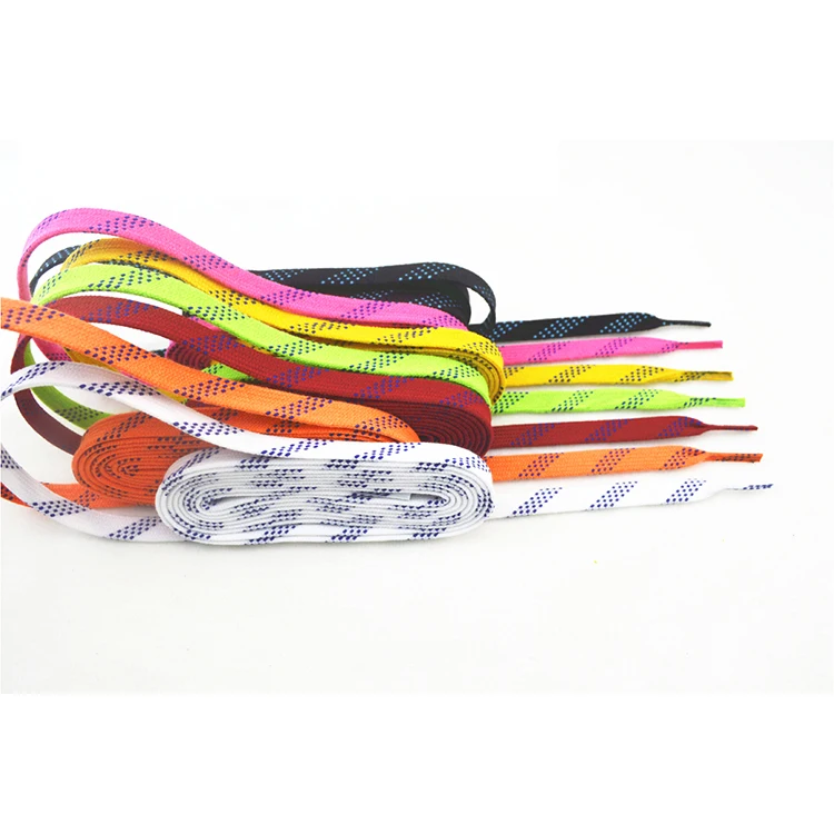 Wholesale Colored Flat Custom Waxed Hockey Skate Shoe Laces