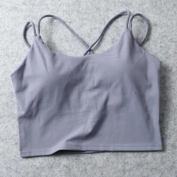 Sanzhi New Custom Logo Workout Training Sports Bra Workout Fitness Yoga Bra Top