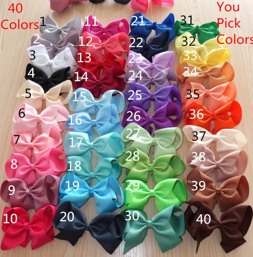 6 inch Large hair bows WITH clips 40 colors For you choose Girl bows Boutique bows