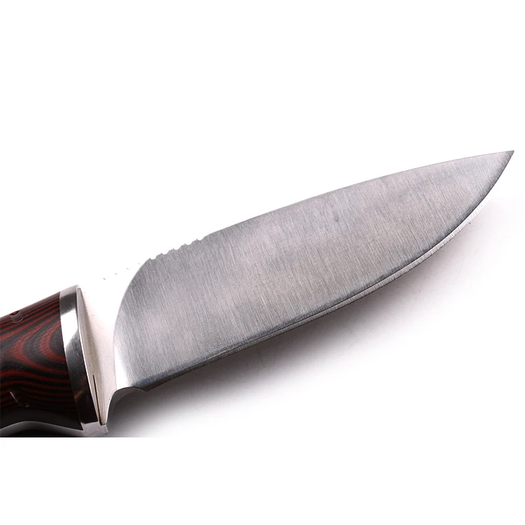 7CR17MOV stainless steel fixed blade camping knife survival rescue hunting knife with fire starter