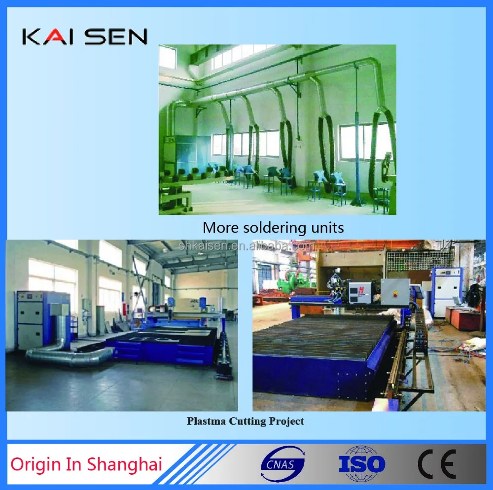 laser&plasma cutting machine fume extraction