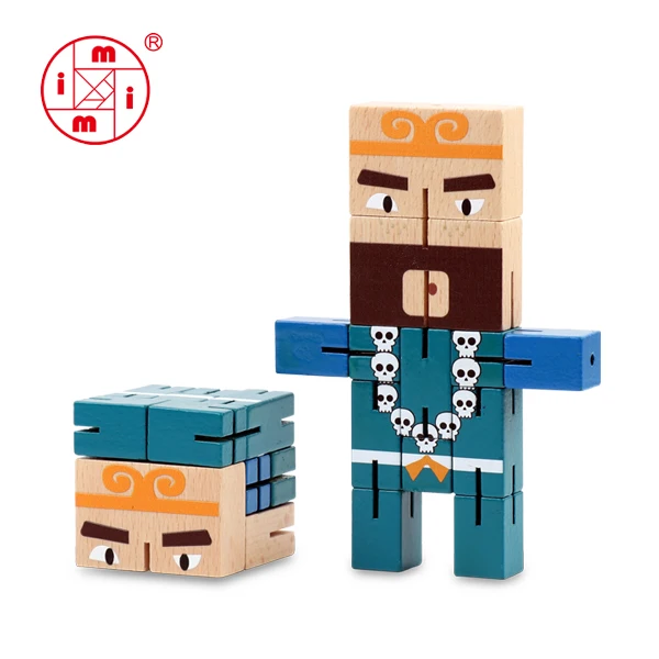 Деревянная головоломка-робот