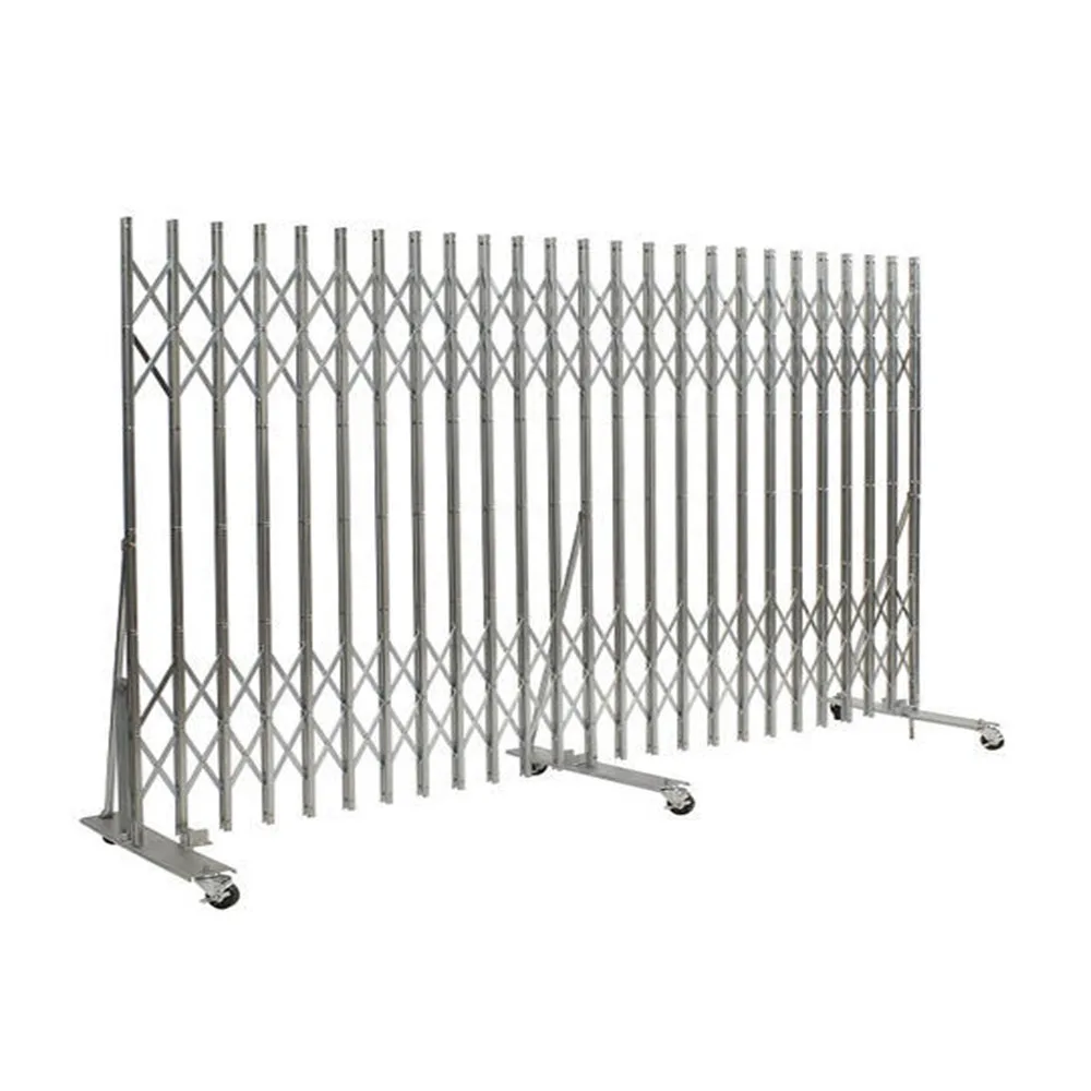 Manual retractable door security stainless steel barrier accordion barrier