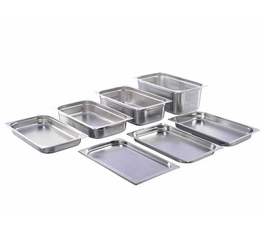 NSF stainless steel hotel food pan gastronome trays for commercial kitchen