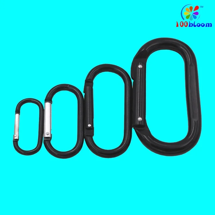 
Factory supply 5cm aluminum racetrack carabiner hook as bag accessories or parts 