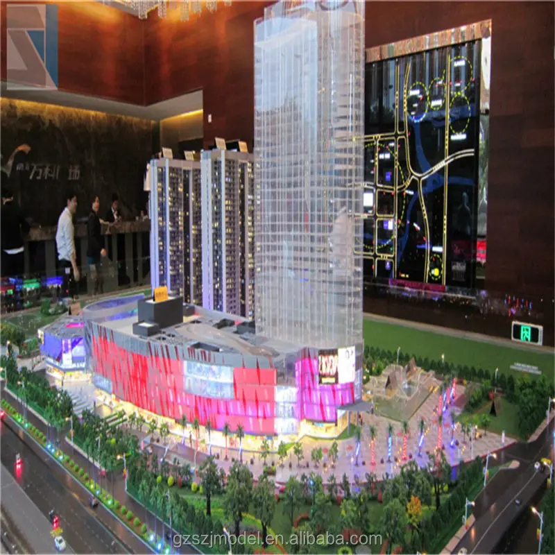 Extraordinary acrylic building model for commercial real estate, Nice scale model maker