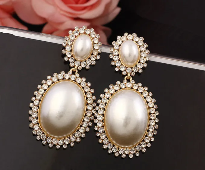 2018 Elegant Wedding Party Earring Jewelry Gold Plated Pearl Item Specifics