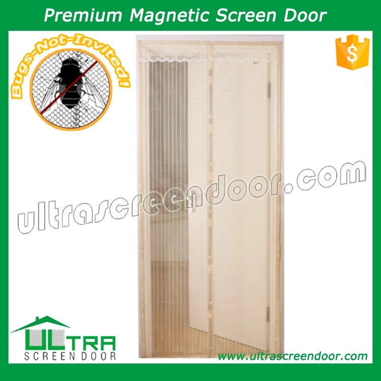 DIY Magnetic Fly Screen Door Heavy Duty Mesh Curtain With Magnets