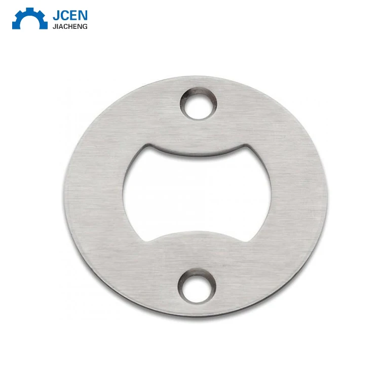 Custom stainless steel brush round bottle opener