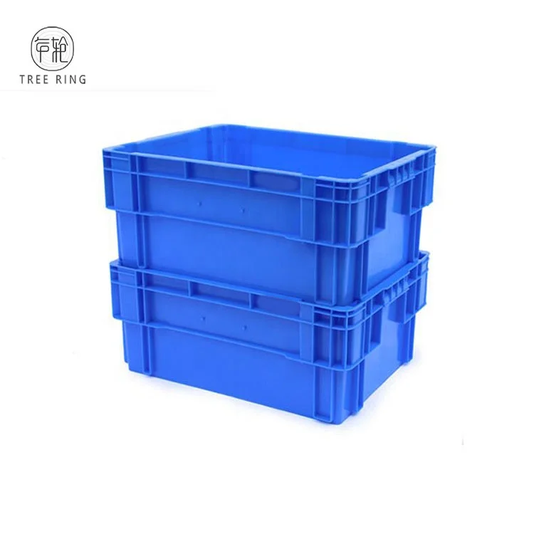 65L Heavy Duty Scale Solid Stack Nest Strong Wall Plastic Logistic Storage Totes Container For Garment Storage