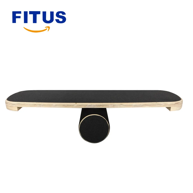 
FITUS Wooden Balance Board Premium Balance Trainer with Roller for Surf SUP Wakesurf Wakeskate Ski 