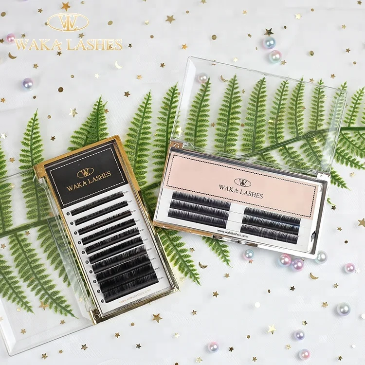 Factory Custom Korea Premium PBT Fiber Natural Color Lashes Silk Eyelash Extensions