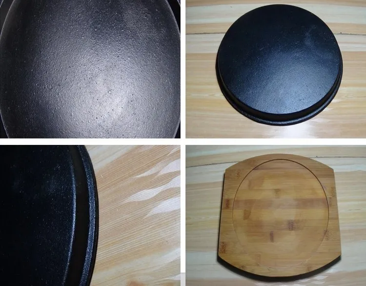 round sizzling plate