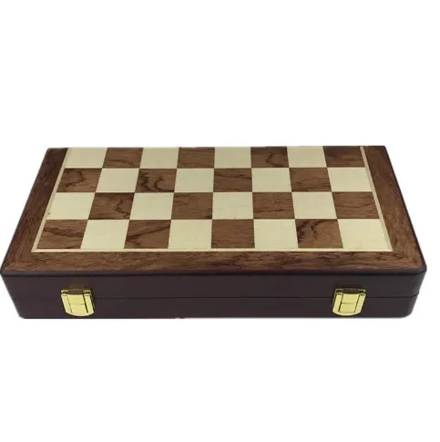 High Quality Classic Zinc Alloy Chess Pieces Wooden Chessboard Chess Game Set With King Height 6.7cm Outdoor Game Gift