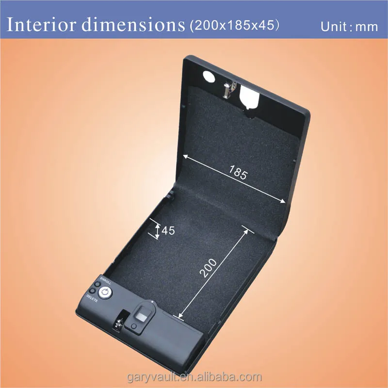 
Gun Safe - MO100 Micro Gary Vault optical fingerprint biometric storage pistol portable safe box. US$42 