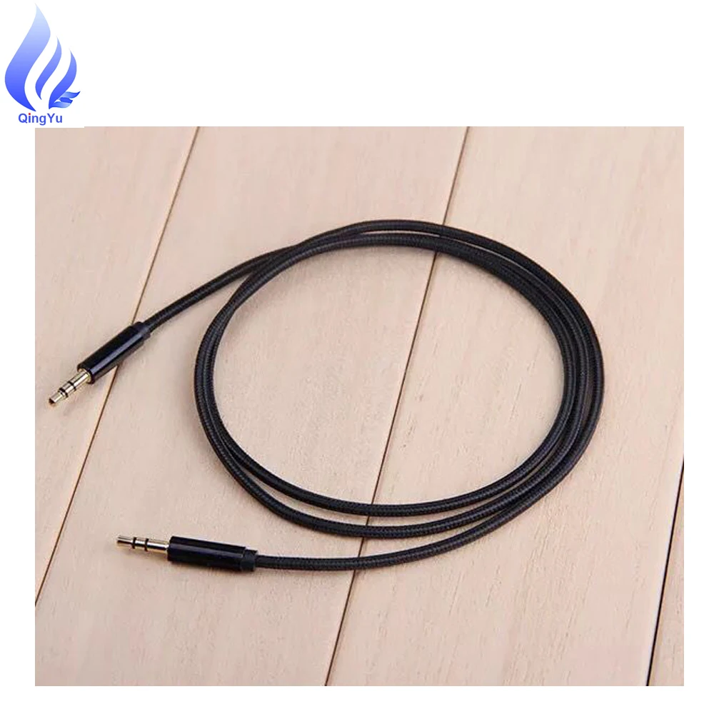 1 Meter Nylon Braided Audio Transmit 3.5Mm Connectors To 3.5Mm Jack Speaker Aux Audio Cable