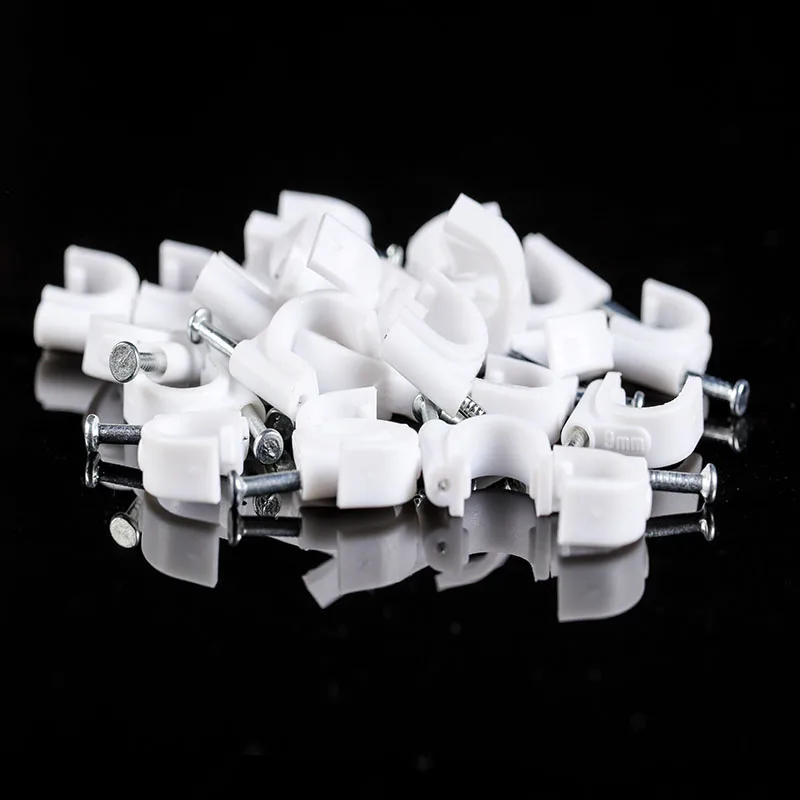 PP PE flat and round nail cable clips with high quality