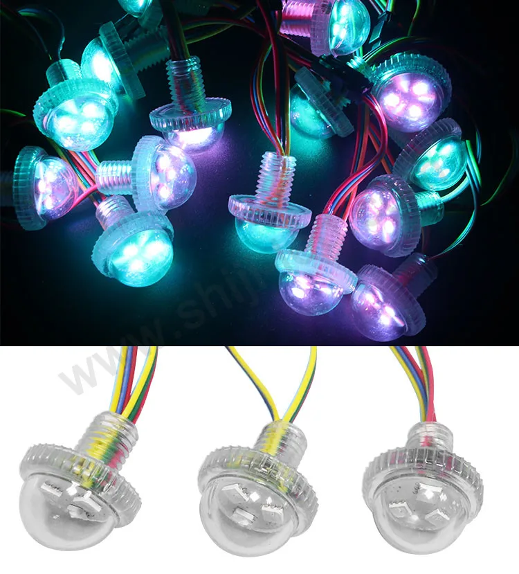 SHIJI 12V WS2811 Pixel Light Decoration DMX Point Light Trimming SMD5050 RGB Led String Pixel Lights
