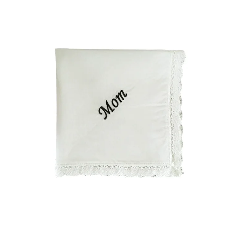 Простой дизайн Заказная тканая вышитые платок