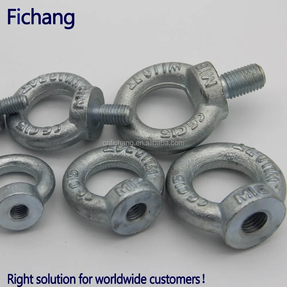 Steel DIN 580 Lifting Eye Threaded screw and bolt Screw M8 (M6 - M30)