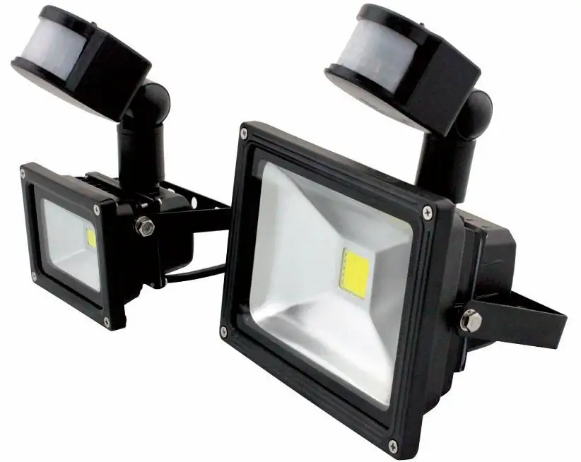 High power wholesale 10w 20w 30w 50w 100w led flood lighting 240v PIR passive Infrared sensor light energy with inductor