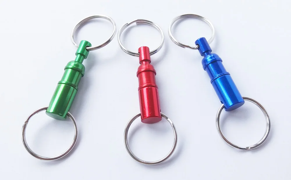 
promotional custom metal pull apart keychain detach pull apart key ring 