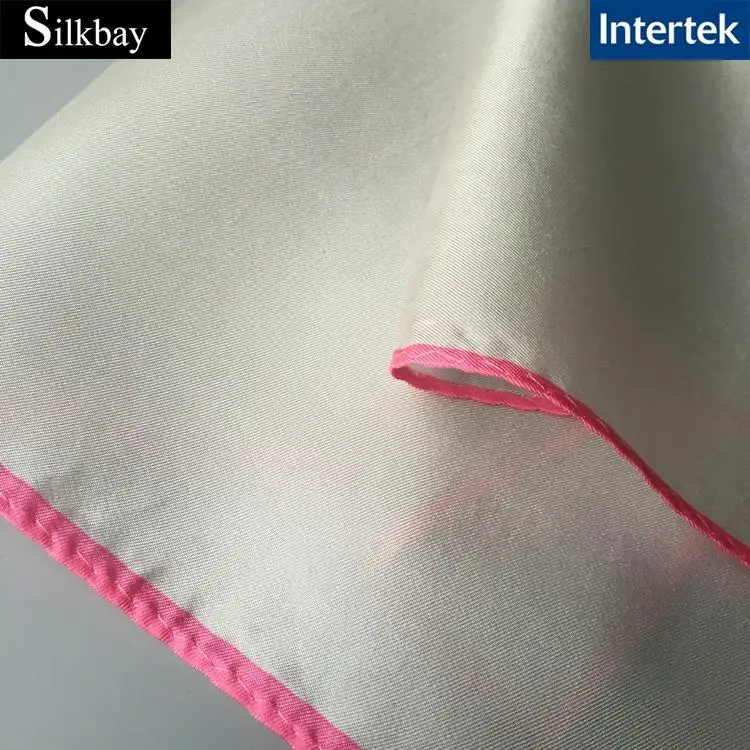 nature white printed 100% silk twill silk scarf