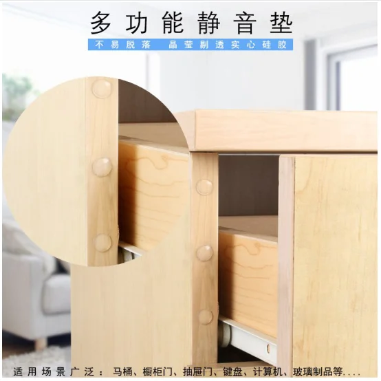 Cylindrical Adhesive Rubber Bumper Feet, Round Silicone Bumper Dot, Protective Anti Slip Feet