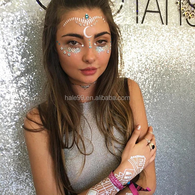 Wholesale Custom Face Rhinestone Eye Body Gem Jewel Art Crystal Eye Stickers