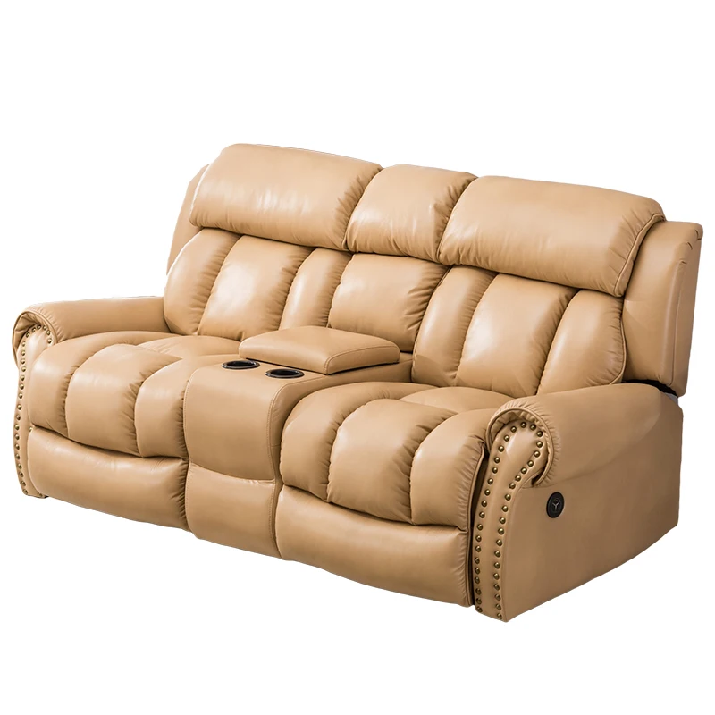 Современный европейский стиль, кожаный Многофункциональный Электрический диван с откидной спинкой