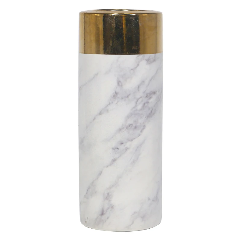 
Jingdezhen modern ceramic table flower vase with marbling color for home hotel office decoration porcelain 