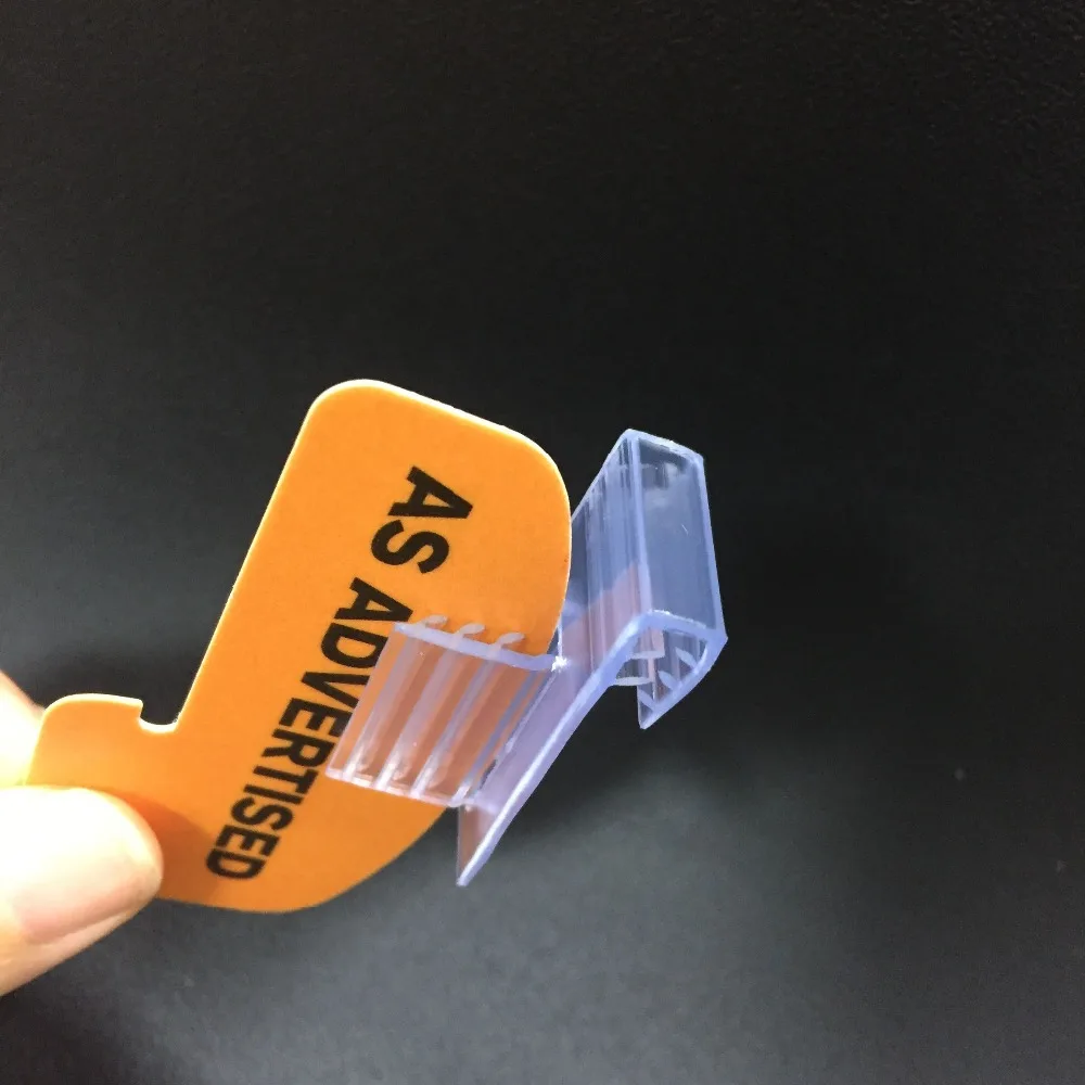 stationery shelving plastic clips sign gripper for promotion
