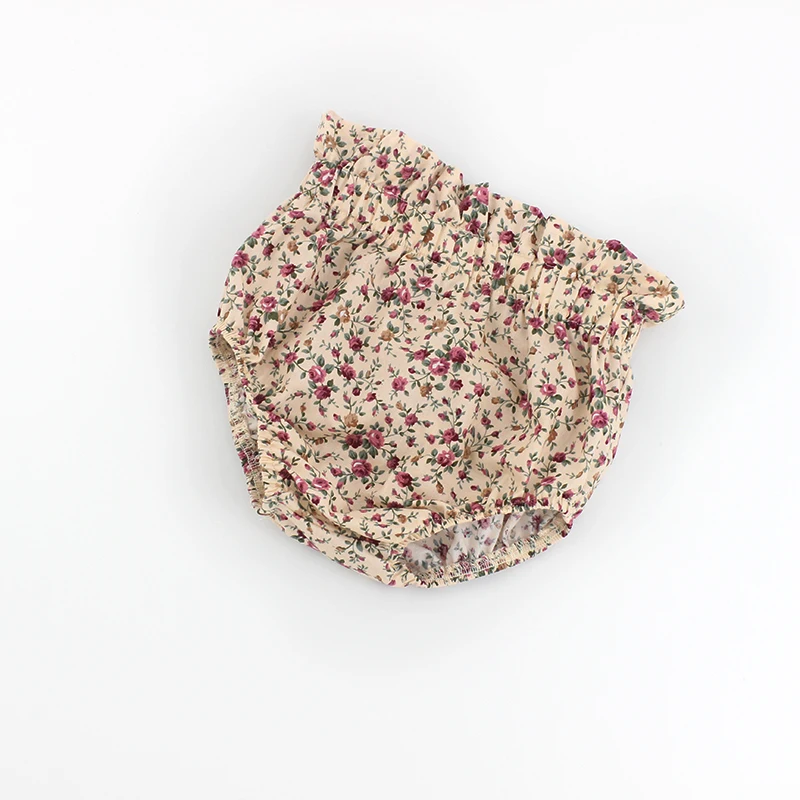 
Floral Printed Mini Toddlers Bloomers Woven Cotton Girls Diaper Summer Casual Baby Bloomer 
