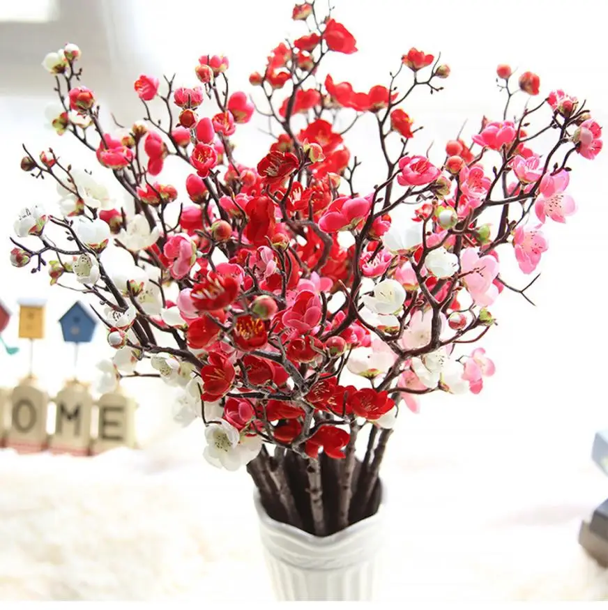 Shininglife China artificial flower Plum blossom flower for home decorations