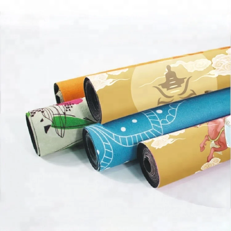 Eco friendly Suede Material Rubber Yoga Gym Mat