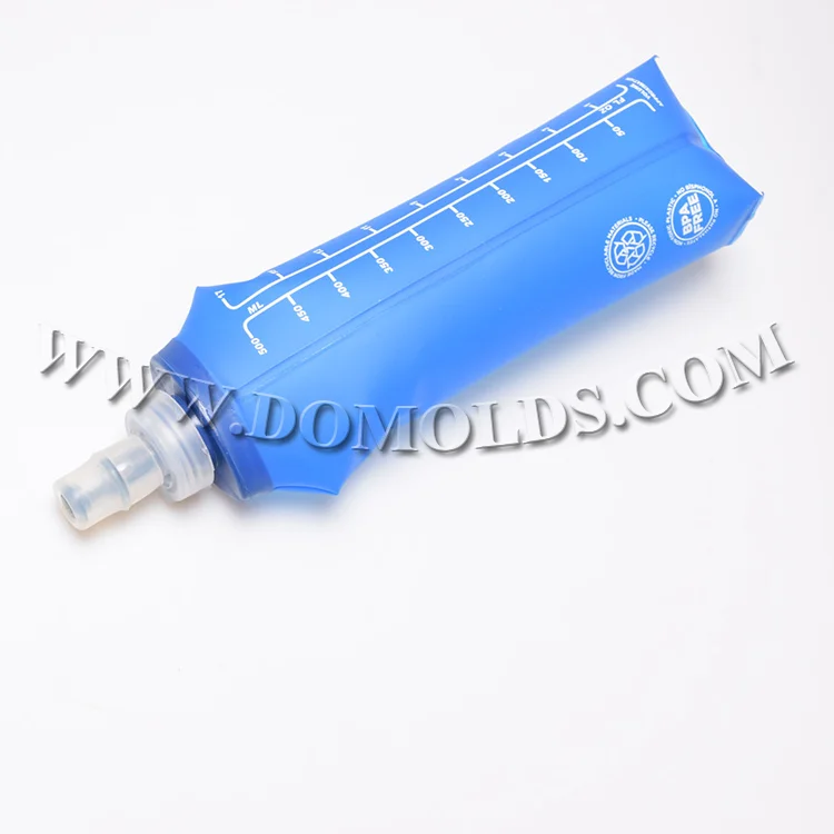 Top Quality Plastic Sport White Drinking Bottle Soft water flask running water bottle collapsible folding hydration flask