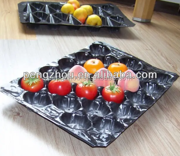 
Supermarket Display Fruit Protection Nested Pack Pomegranate Plastic Packaging Tray 